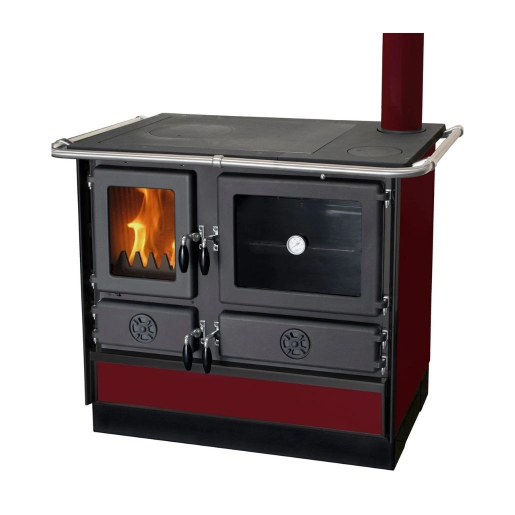 SOBE DE GĂTIT PE LEMNE - Soba de gatit pe lemne - MAGNUM II 4D R - Rosu inchis