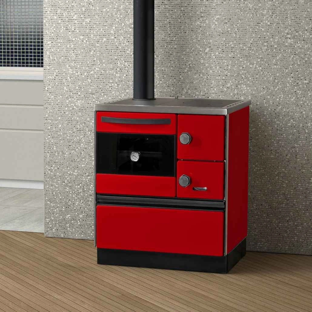 Soba de gatit pe lemne - ROYAL 720 2.0 L - Rosu [1]