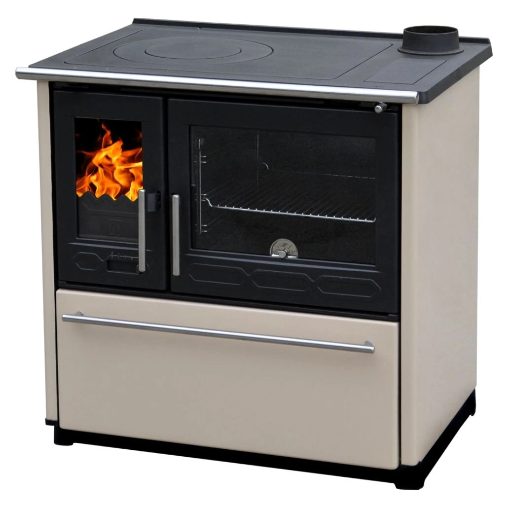 SOBE DE GĂTIT PE LEMNE - Soba de gatit PLAMEN 850 Crem - 8kW - racord dreapta