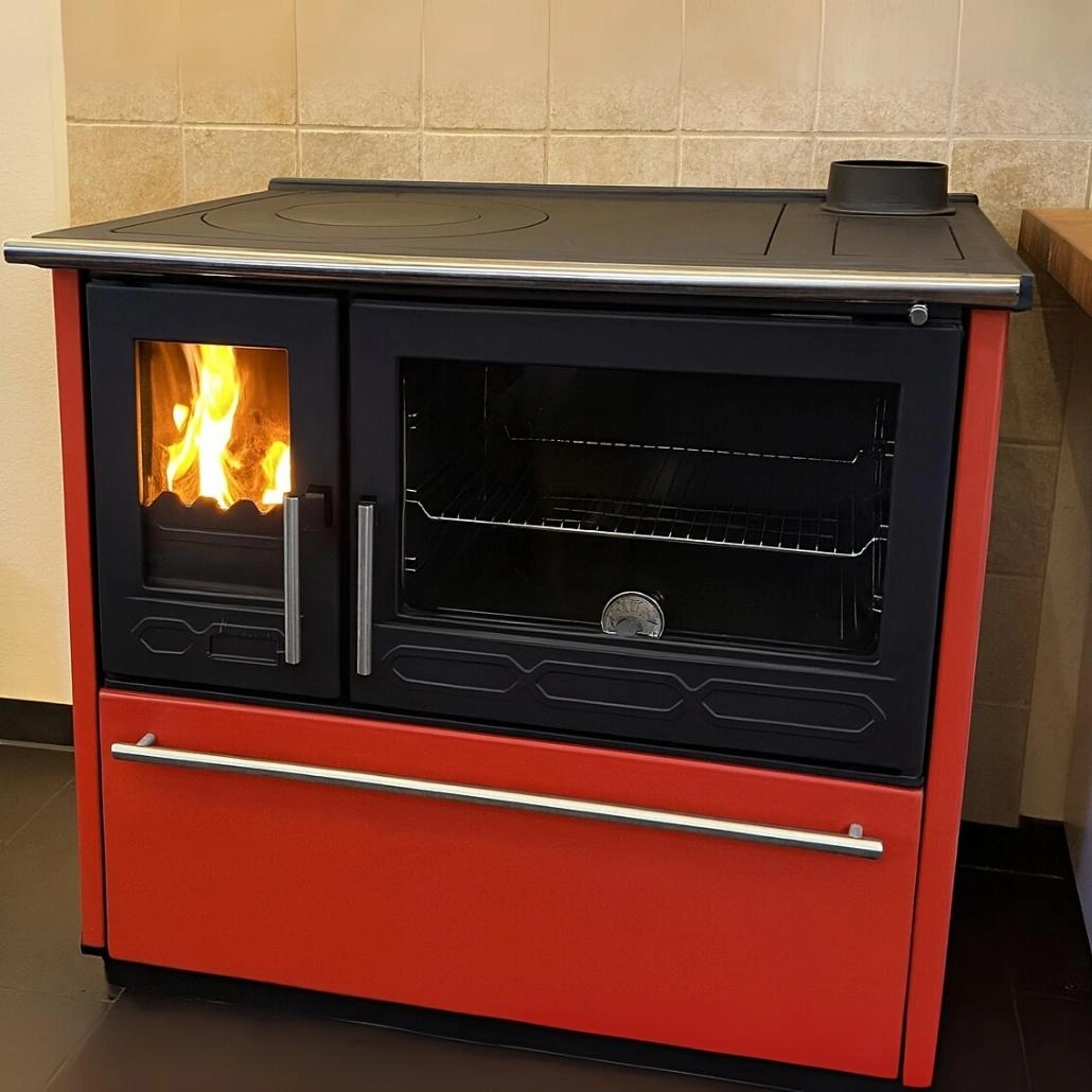 Soba de gatit PLAMEN 850 Rosu - 8kW - racord dreapta [2]