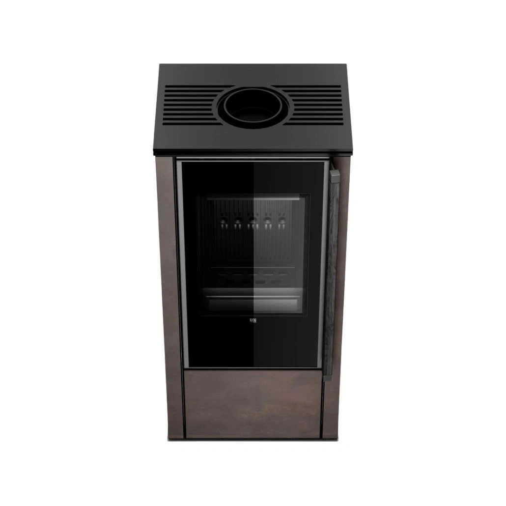 Soba din otel cu finisaj quartz Maro - maner lemn negru - samota neagra [3]
