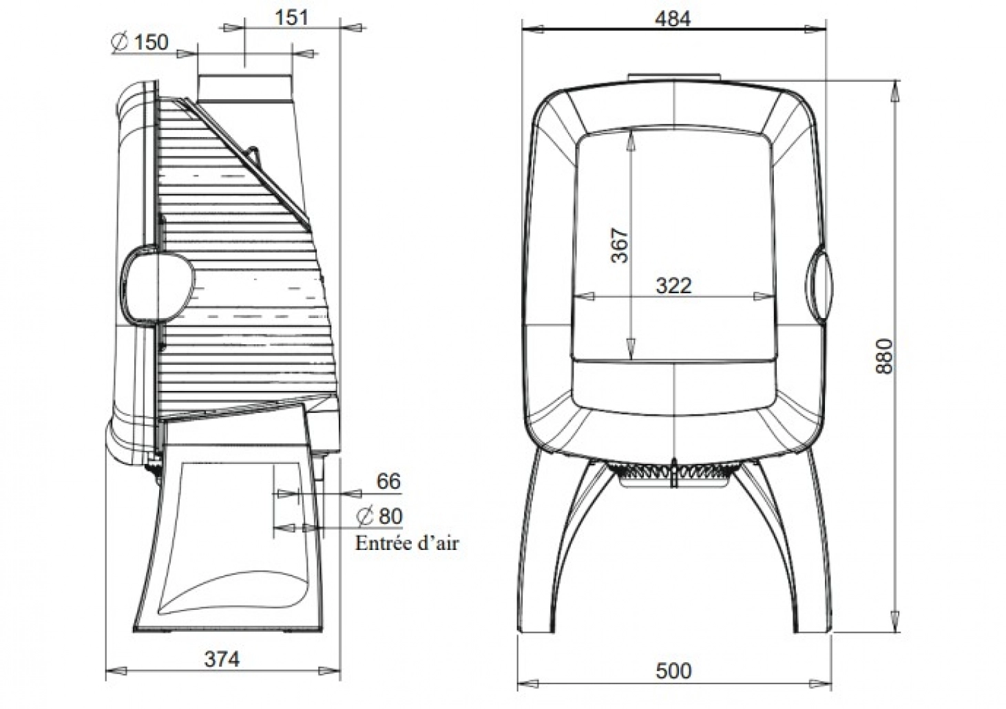 Soba fonta Elo L 5kW - ardere etansa [2]