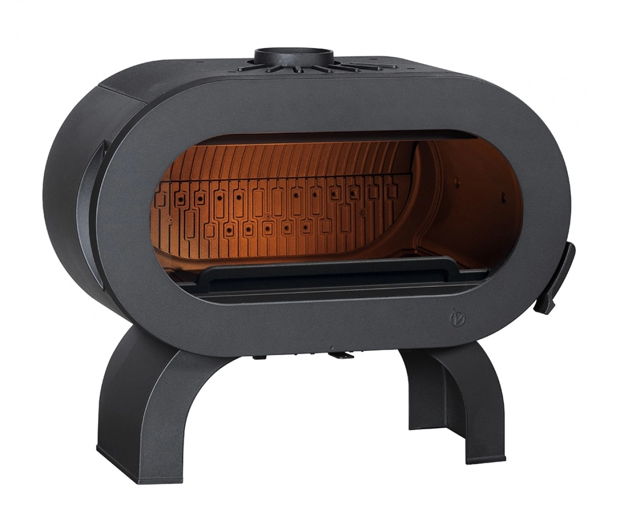 SOBE PE LEMNE - Soba fonta Fifty Arche 10kW - Negru