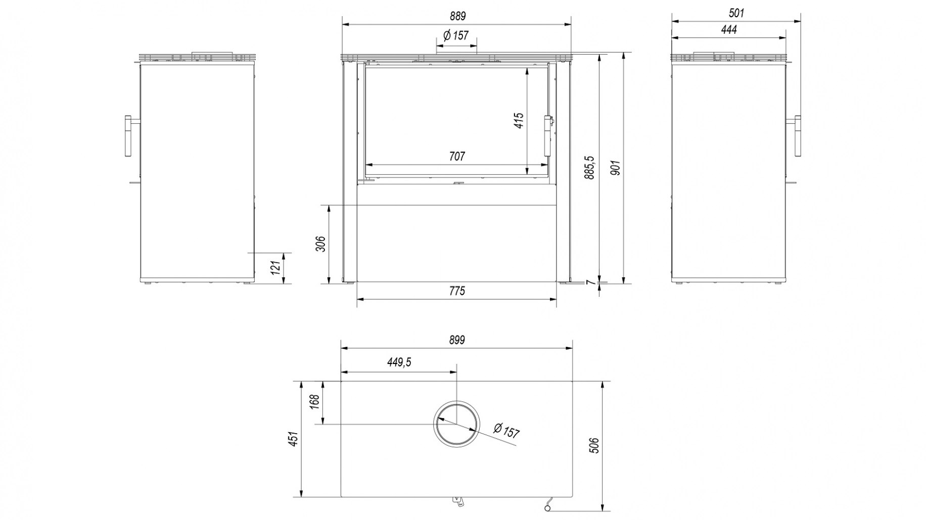Soba JUNO 12kw - Negru [6]