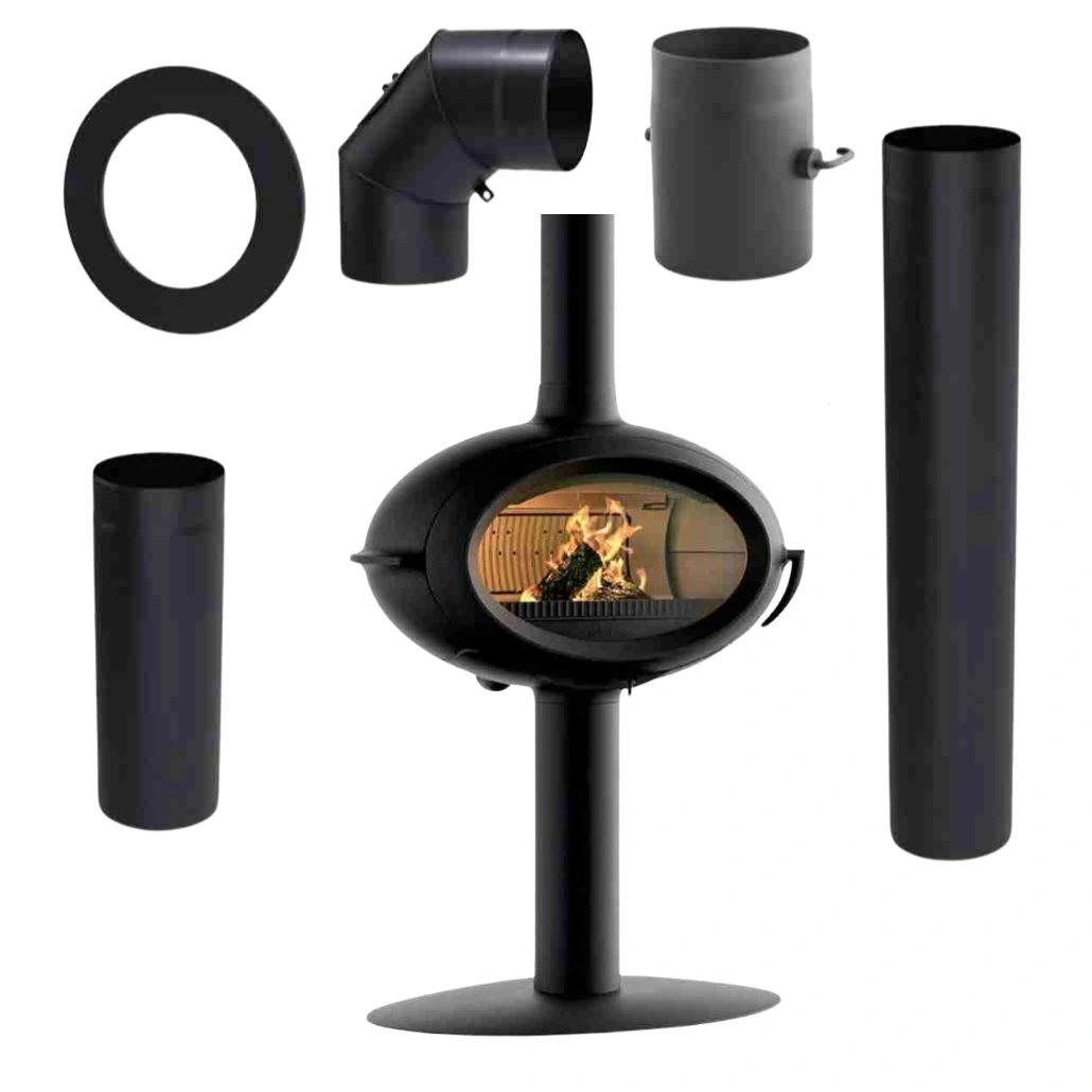 SEMINEE SI SOBE PE LEMNE - Soba fonta pe picior Brio 7-10.5kW + PIESE RACORDARE PRO