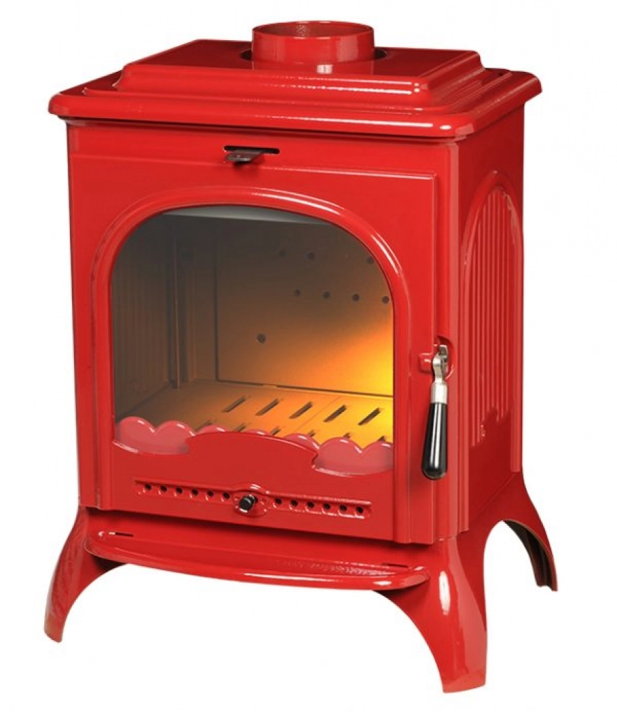 SEMINEE SI SOBE PE LEMNE - Soba fonta Seville 2 - 7-10.5kW - Rosu