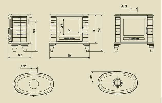 SOBA K8 / 9-11KW CU VENTILATOR TURBO [6]