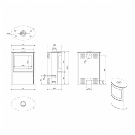Soba otel Bjorn 8kW - Samota neagra [4]
