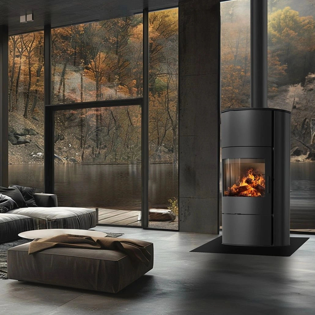 Soba Rollo S2 8kW - Inalta - Samota Neagra + recuperator pe apa [7]