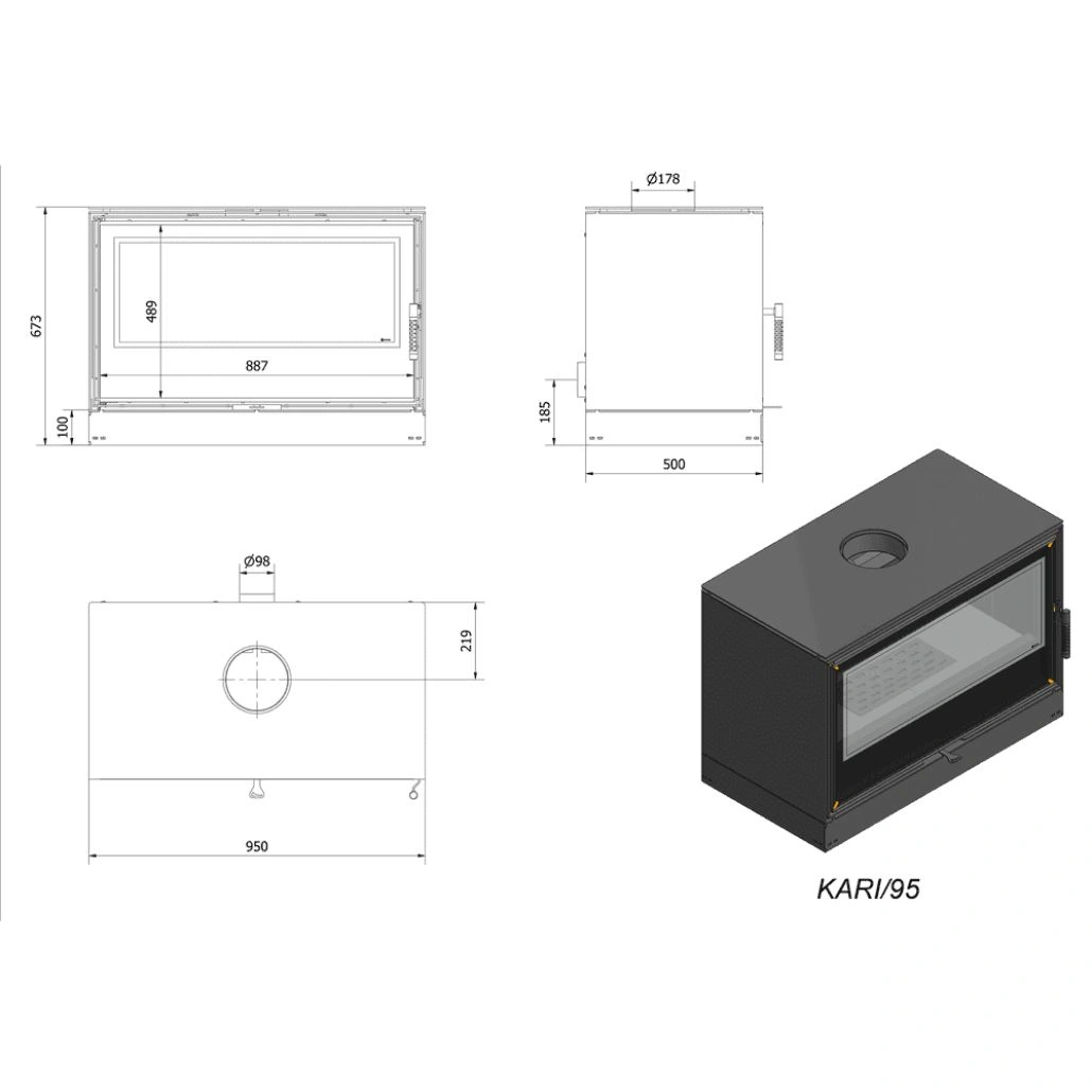 Soba otel Kari 95 - 14 KW - Samota neagra [4]