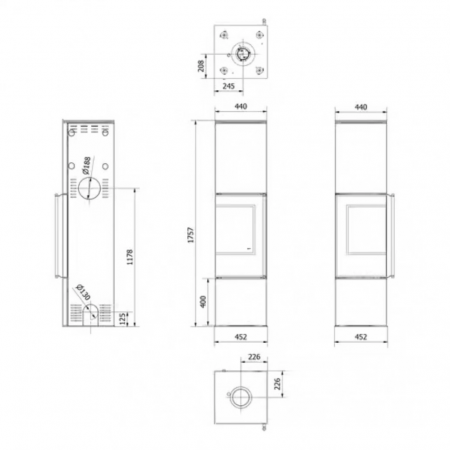 Soba otel Ren L 7kW - sticla stanga [5]