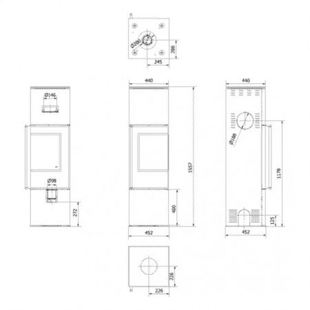 Soba otel Ren M 7kW - sticla dreapta [7]