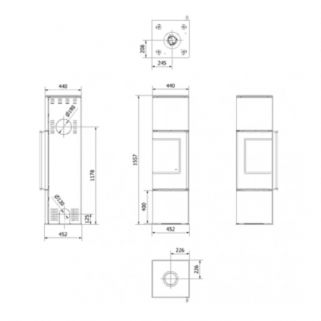 Soba otel Ren M 7kW - sticla stanga [5]