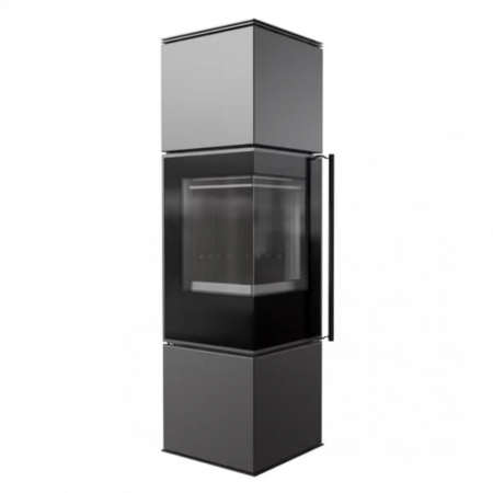 SEMINEE SI SOBE PE LEMNE - Soba otel Ren M 7kW sticla stanga - Samota neagra