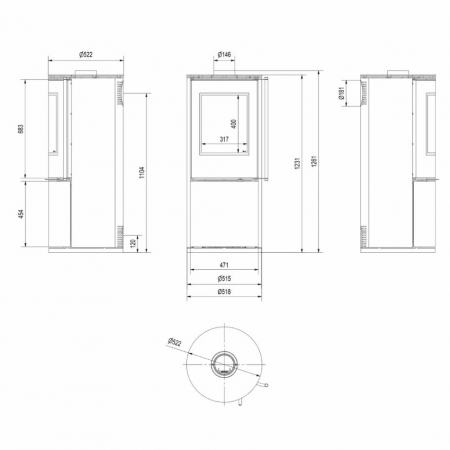 Soba otel Sven 7kW - Samota neagra [4]