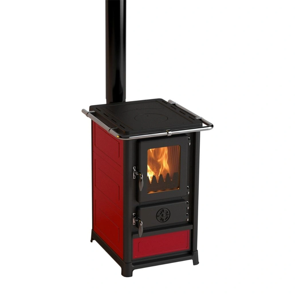 SOBE DE GĂTIT PE LEMNE - Soba pe lemne - OLYMP II - Rosu