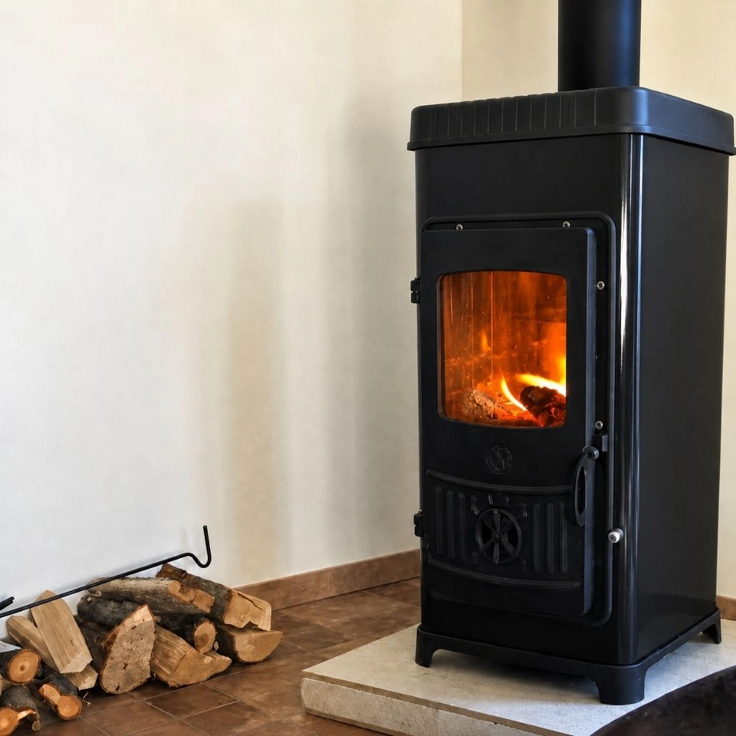 Soba de fonta + plita DONA Negru 7-9 kW, 81,9%, A+ [1]