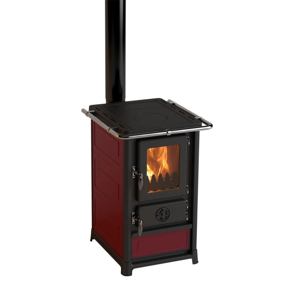 SOBE DE GĂTIT PE LEMNE - Soba pe lemne - OLYMP II - Rosu inchis