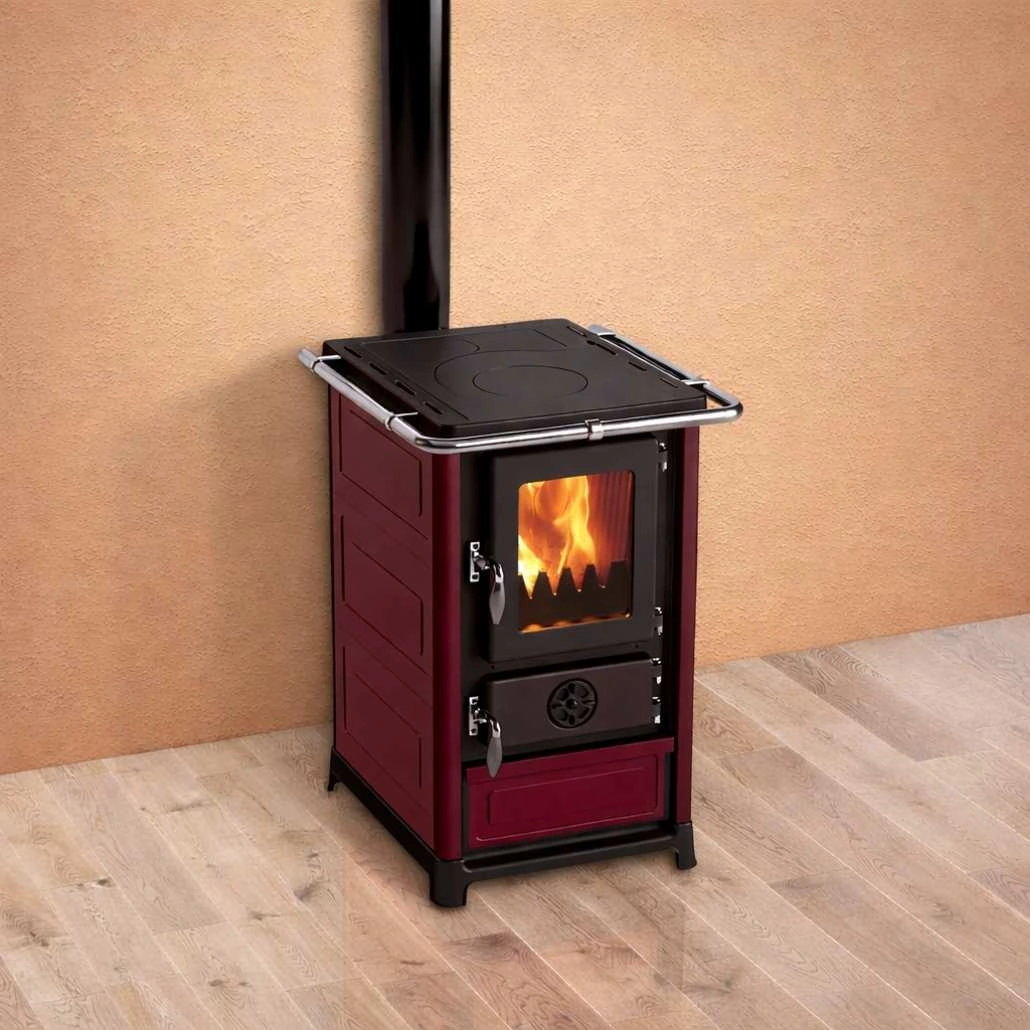 Soba pe lemne - OLYMP II - Rosu inchis [1]