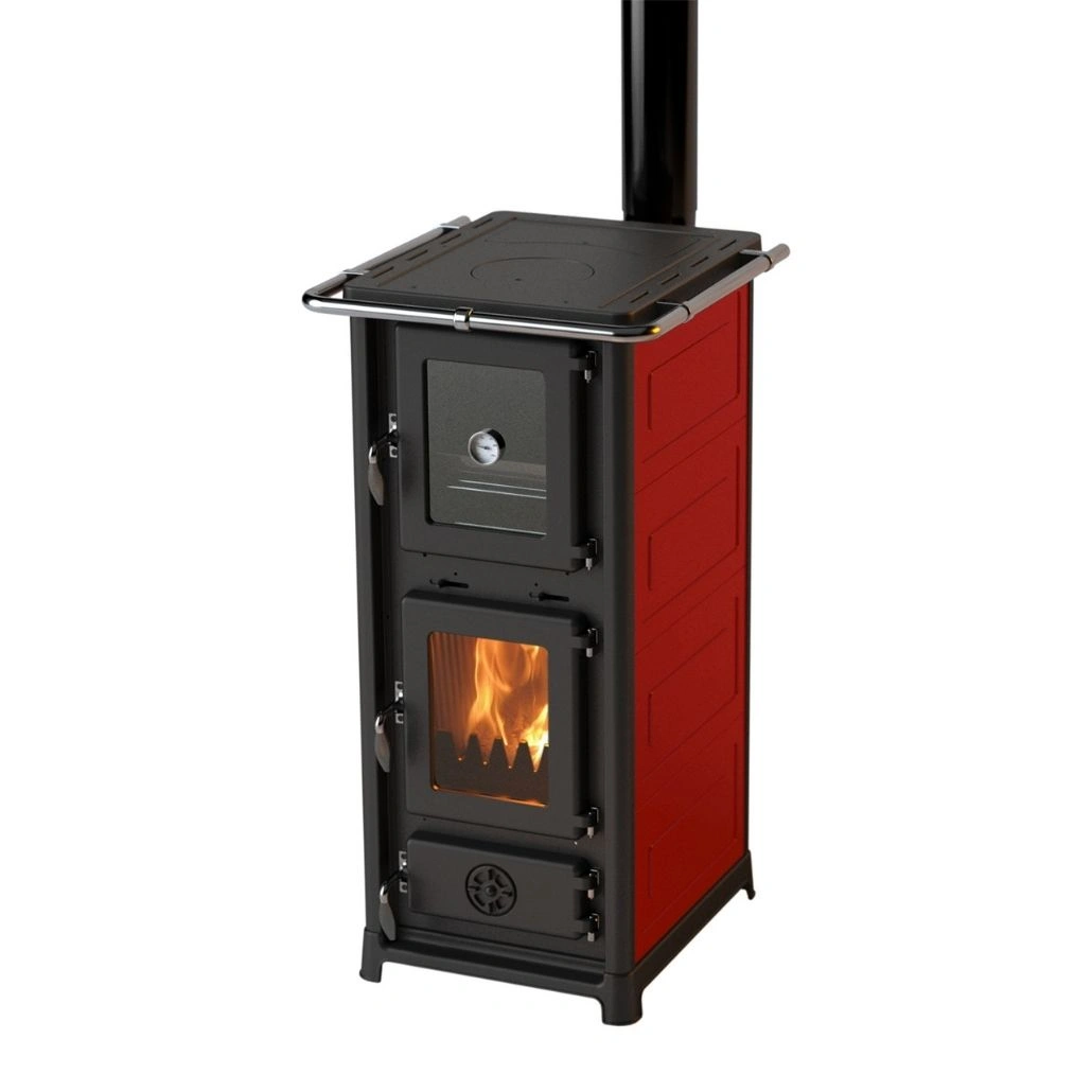 SOBE DE GĂTIT PE LEMNE - Soba pe lemne - OLYMPIA II - Rosu