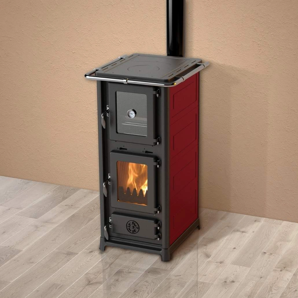 Soba pe lemne - OLYMPIA II - Rosu [1]