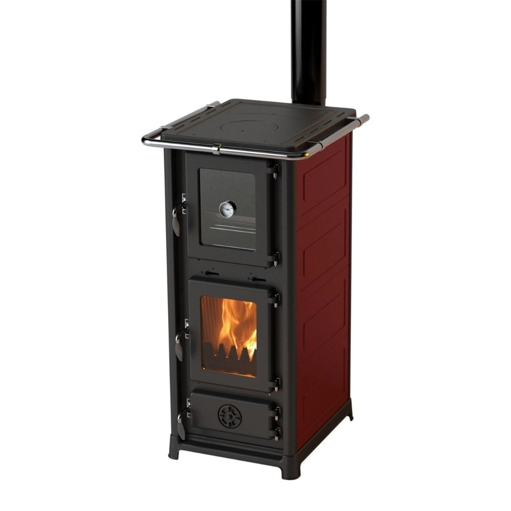 SOBE DE GĂTIT PE LEMNE - Soba pe lemne - OLYMPIA II - Rosu inchis