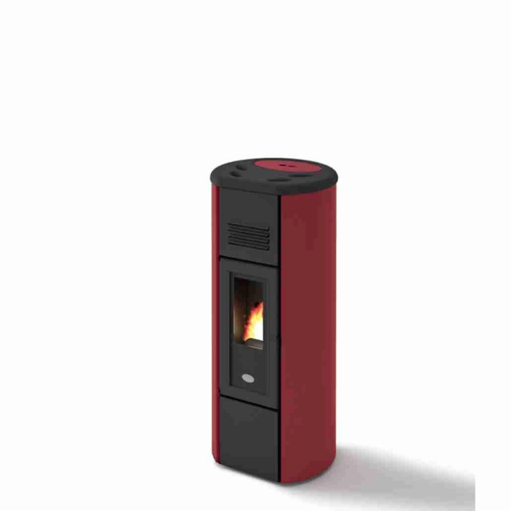 SOBE ȘI TERMOSOBE PE PELETI - SOBA PE PELETI HEIDI 6KW - ROSU