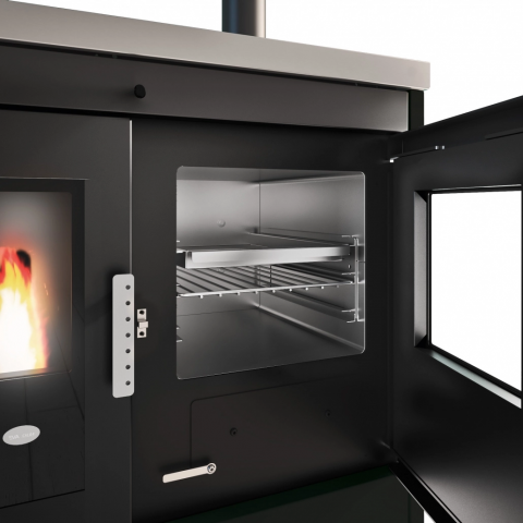 SOBA PE PELETI ISOTTA 7.5-21KW - NEGRU [2]