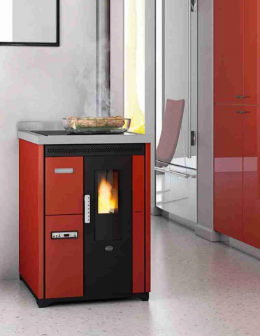 SOBA PE PELETI NINA 7.5KW - ROSU [1]