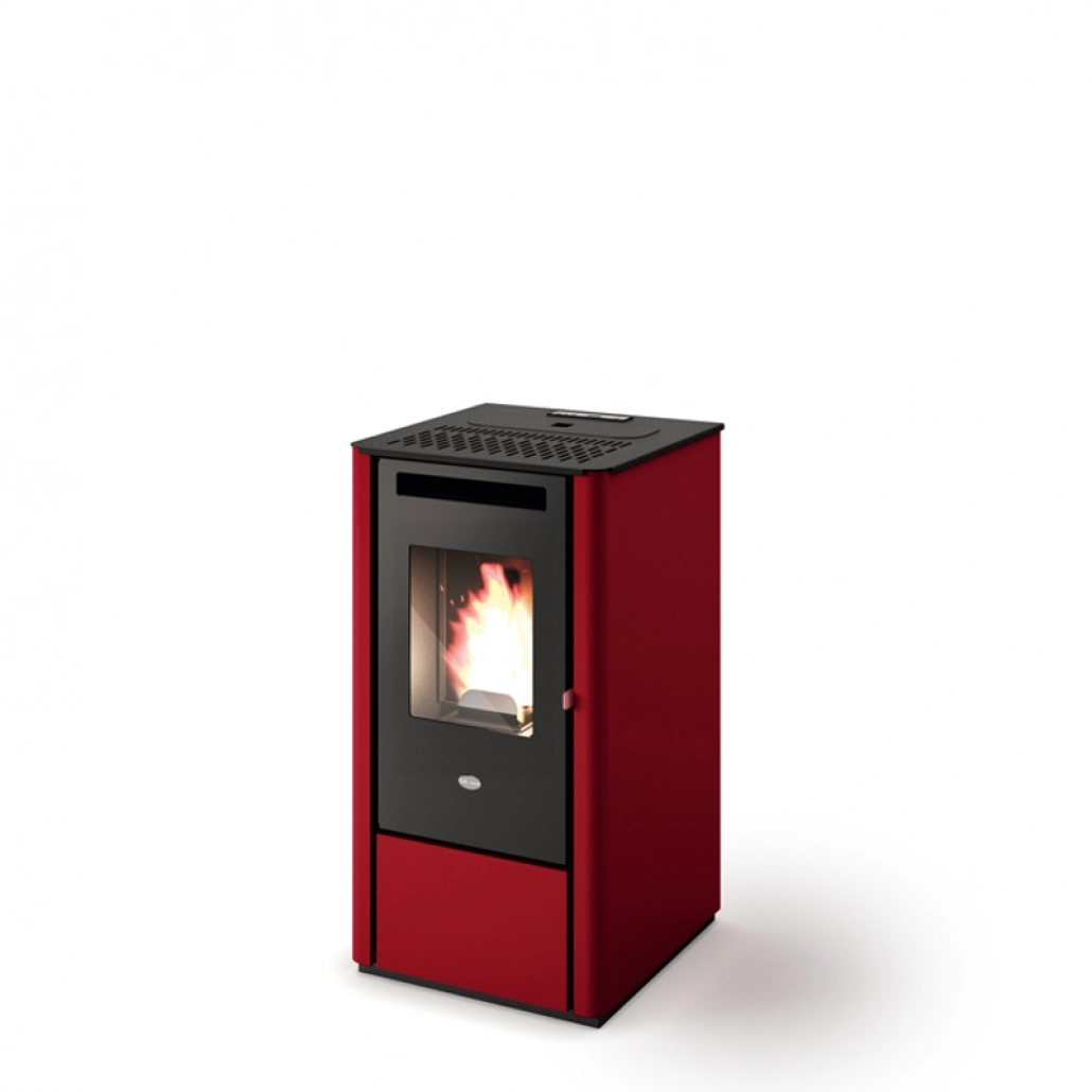 CENTRALE, SOBE & ȘEMINEE PE PELEȚI - SOBA PELETI 9.5KW - KALI ROSSO