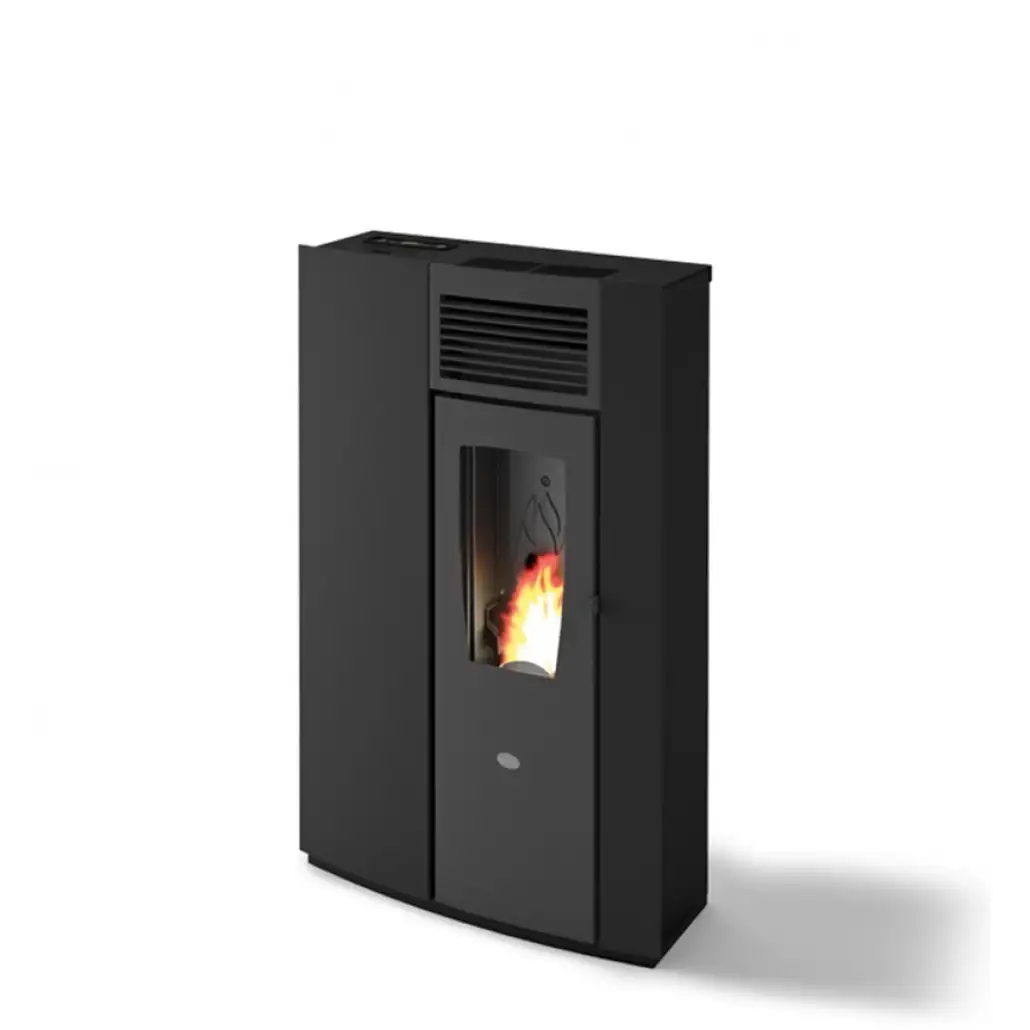 SOBE ȘI TERMOSOBE PE PELETI - SOBA PELETI PERLA SLIM 7.5 KW - NEGRU