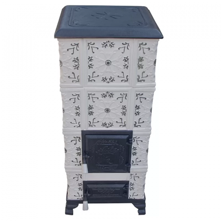 SOBE MOBILE TERACOTĂ - Soba portabila, MEDIAS, model placă Crin pictat maro