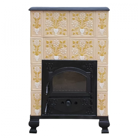 SOBE MOBILE TERACOTĂ - Soba portabila, ROMANE, model placa Castel, incolor pictat