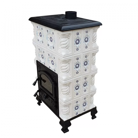 Soba portabila, ROMANE, model placa Scoica, pictat cu albastru [3]