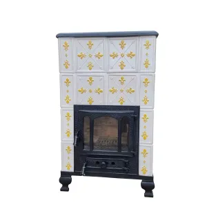 SOBE MOBILE TERACOTĂ - SOBA PORTABILA, ROMANE, MODEL REGAL MARE AURIU