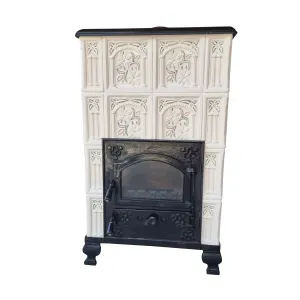 SOBE MOBILE TERACOTĂ - Soba portabila, ROMANE, model Super Floare de Colt