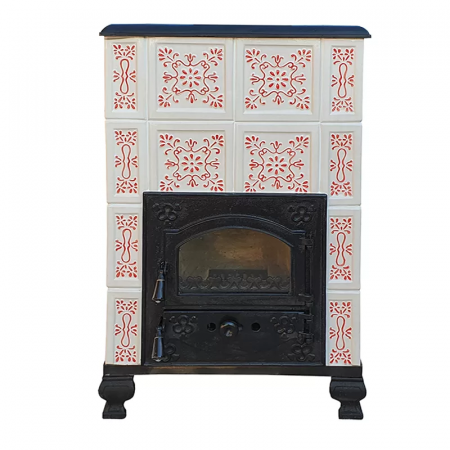 SOBE MOBILE TERACOTĂ - Soba portabila, ROMANE, model Transilvania pictata cu rosu