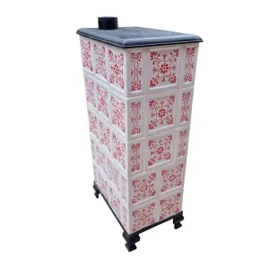 Soba portabila, Romane, Model Transilvania Pictata Cu Rosu, MEDALION BUTOI, 5 rânduri [2]