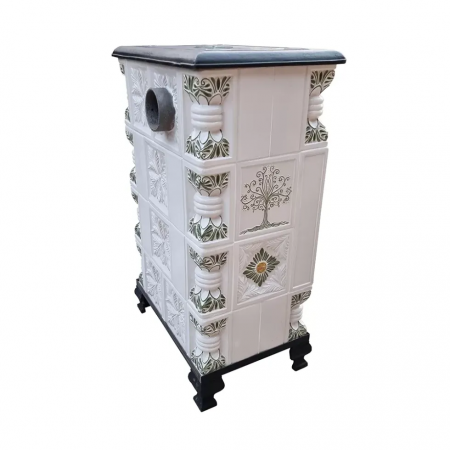 Soba portabila, ROMANE, placă frunze mari combinat, pictat verde [4]