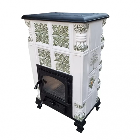 Soba portabila, ROMANE, placă frunze mari combinat, pictat verde [1]