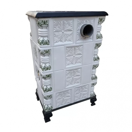 Soba portabila, ROMANE, placă frunze mari combinat, pictat verde [3]