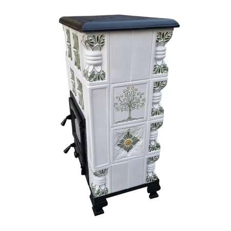 Soba portabila, ROMANE, placă frunze mari combinat, pictat verde [2]