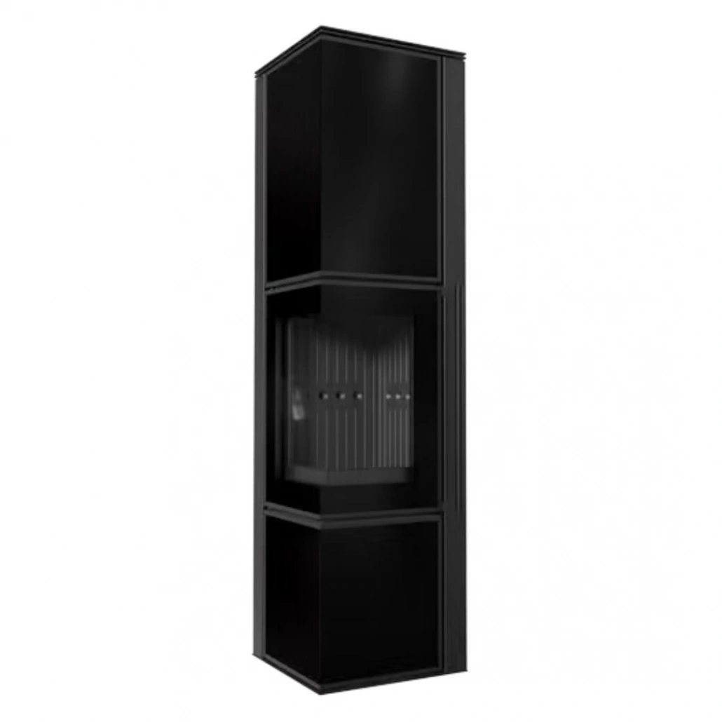 SEMINEE SI SOBE PE LEMNE - Soba Tora L 8-11kW Panou negru de sticla - Samota neagra