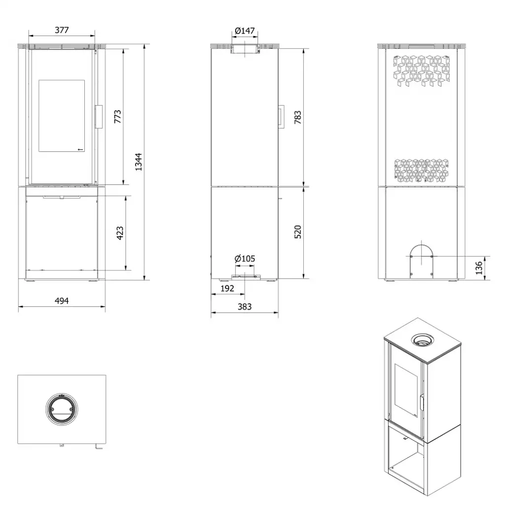 SOBA ENYO 6-8KW - LOC LEMNE + ROTIRE [6]