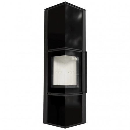 SEMINEE SI SOBE PE LEMNE - Soba Tora L 8-11kW - Panou negru de sticla