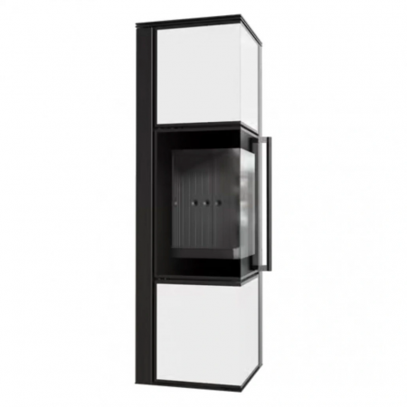 Soba Tora M 8-11kW Panou alb de sticla - Samota Neagra [2]