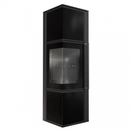 SEMINEE SI SOBE PE LEMNE - Soba Tora M 8-11kW Panou negru de sticla - Samota Neagra