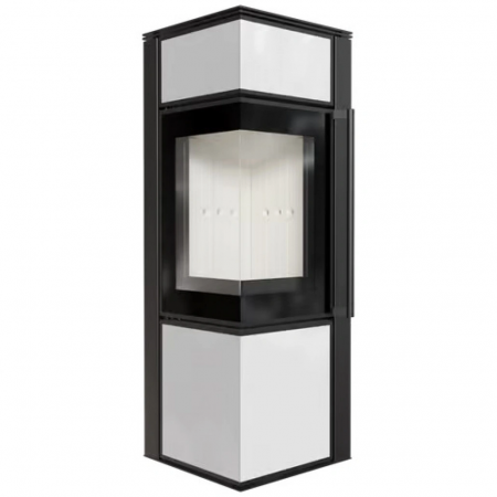 SEMINEE SI SOBE PE LEMNE - Soba Tora S 8-11kW - Panou alb de sticla