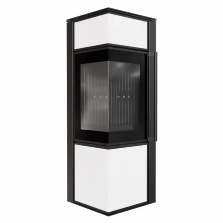 SEMINEE SI SOBE PE LEMNE - Soba Tora S 8-11kW Panou alb de sticla - Samota neagra