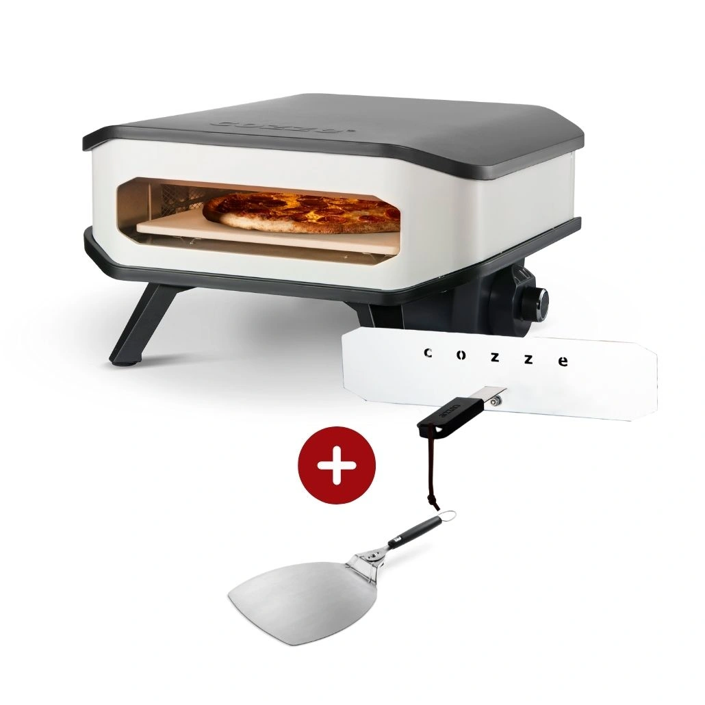 BUCĂTĂRII EXTERIOARE - Starter pack electric pizza 34cm Cozze cu usita si piatra de pizza